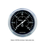 Datcon - 3 3/8-in. Tachometer Gauge 0-4000 RPM Polished - 103738