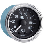 VDO 2-1/16 in. Series 1 150 PSI Mechanical Oil Pressure Gauge 12V - Bulk Pkg - 150-306B