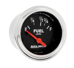 Autometer Traditional Chrome 2-1/16 in. Fuel Level Gauge with 73 Ohms/10 Ohms Range - 2515