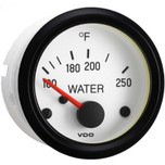 VDO Cockpit White 250F Electrical Water Temperature Gauge Use with VDO Sender - Bulk Pkg - 310-239B