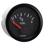 VDO Vision Black Fuel Gauge 12V Use with VDO Tube Type Sender - Bulk Pkg - 301-107B