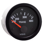 VDO Vision Black 400F Electric Transmission Temperature Gauge 12V Use with VDO Sender - Bulk Pkg - 310-107B