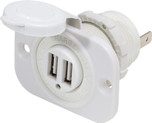 Blue Sea Systems 12V DC White Dual USB Charger - 1016200