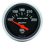 Autometer Sport-Comp 2-1/16 in. Oil Temperature Gauge with 100-250 Degrees F Range - 3347