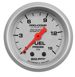 Autometer Ultra-Lite 2-1/16 in. Fuel Pressure Gauge with 0-15 PSI - 4311