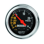 Autometer Traditional Chrome 2-1/16 in. Boost/Vacuum Gauge with 30 in. HG/30 PSI - 2403