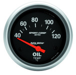 Autometer Sport-Comp 2-5/8 in. Oil Temperature Gauge 40-120 C - 3542-M