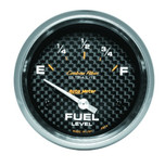 Autometer Carbon Fiber 2-5/8 in. Fuel Level Gauge 0-90 Ohm - 4814