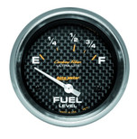 Autometer Carbon Fiber 2-5/8 in. Fuel Level Gauge 73-10 Ohm - 4815