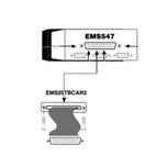 Murphy Ribbon Cable with 1 Male and 1 Female D-Subminiature Connectors for EMS547 - EMS25TBCAR2