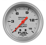 Autometer Mechanical Pro-Comp 2-5/8 in. Fuel Pressure Gauge 0-15 PSI - 4611