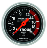 Autometer Mechanical Sport-Comp 2-1/16 in. Nitrous Pressure Gauge 0-2000 PSI - 3328