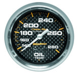 Autometer Mechanical Carbon Fiber 2-5/8 in. Oil Temperature Gauge 140-280F - 4841