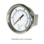 PIC 0-160 PSI Dry Utility Pressure Gauge 2 in. with Steel Case, Chrome Ring, Copper Alloy Internals and Glass Lens - 103D-208F-GL