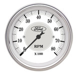 Autometer Air-Core Ford White Masterpiece 3-1/8 in. In-Dash Tachometer Gauge 0-8000 RPM - 880088