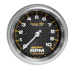 Autometer Air-Core Carbon Fiber Ultra-Lite 3-3/8 in. In-Dash Tachometer Gauge 0-10000 RPM - 4798