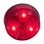 Heavy Duty Lighting 2 in. 3 LED Red Round Clearance Marker Light with Clear Lens - HD20003RCSD