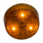 Heavy Duty Lighting 2 in. 3 LED Amber Round Clearance Marker Light with Amber Lens - HD20003YSD