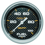 Autometer Digital Stepper Motor Carbon Fiber 2-5/8 in. Fuel Pressure Gauge 0-100 PSI - 4863