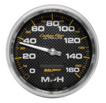 Autometer Electric Carbon Fiber 5 in. Speedometer Gauge 0-160 MPH - 4889