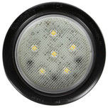 Truck-Lite 44 Series 6 Diode Clear Round LED Dome Light Kit 12V with Black Grommet Mount - 44057C