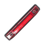 Heavy Duty Lighting 4 in. Slim Line 2 Wire 6 LED Red Clearance Marker Light with Red Lens - HD40106R