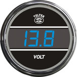 Teltek Digital 2-1/16 in. Voltmeter Gauge 8-18V with Blue LED - 245