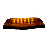 Heavy Duty Lighting 4 in. Slim Line 3 Wire Clearance Marker Light 6 LED Amber with Clear Lens - HD40106YC-3