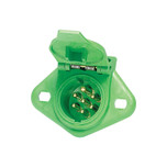 Cole Hersee - 7-Pole Green Glass-Filled Plastic Connector Socket  - Boxed - 12080-11