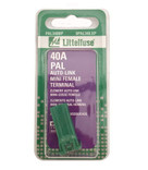 Littelfuse PAL MINI Auto Link Female Terminal Fuse 40A 32V in Green - Carded - 0PAL340.XP