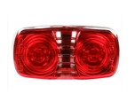 Signal-Stat 2 Bulb Red Rectangular Incandescent Marker Clearance Light 12V with Bracket Mount by Truck-Lite - 1203