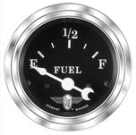 Stewart Warner 2-1/16 in. Wings Black Electric Fuel Level Gauge 240-33 Ohms - 82472