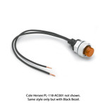 Cole Hersee Heavy Duty Pilot Light Black Bezel Amber Lens - Bulk Pkg - PL-118-AC001