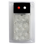 JW Speaker Model 417 8in. x 5in. Rectangular Red/White LED Dome Light 12V with Inner Optics - 0442261