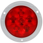 Truck-Lite Super 44 6 Diode Red Round LED Stop/Turn/Tail Light 12V with Gray Flange Mount - Bulk Pkg - 44322R3