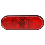 Truck-Lite Super 66 1 Diode Red Oval LED Stop/Turn/Tail Light 12V with Black Grommet and Straight PL-3 Female Fit N Forget S.S. - 66050R