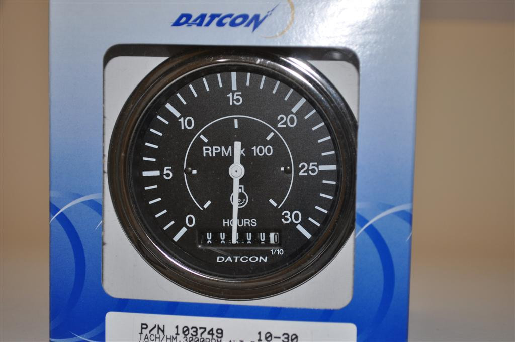 Datcon Tachometer Gauge with Hourmeter and Alternator-103749