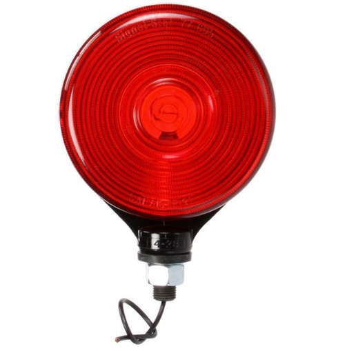 Signal-Stat 1 Bulb Red/Yellow Round Incandescent Dual Face Pedestal Light 12V - 3850 by Truck-Lite