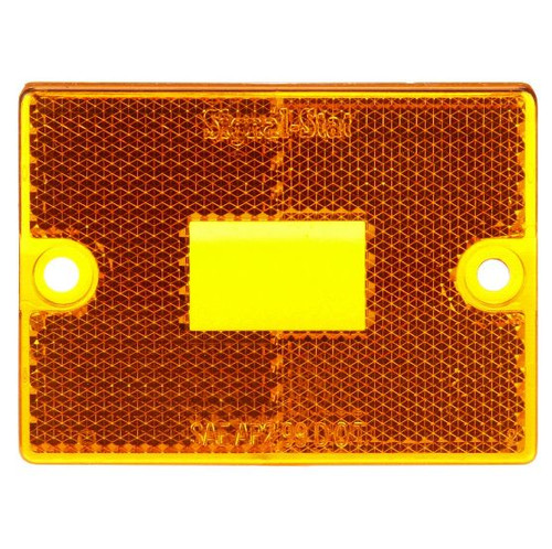 Signal-Stat Yellow Rectangular Acrylic Replacement Lens for Marker Clearance Lights 1570A and Trailer Lights 533DK, 534D, 535D with 2 Screw Mount - 8947A by Truck-Lite