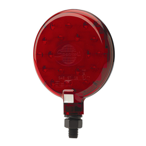JW Speaker 5 in. Round LED Single-Sided Stop and Tail Light 12-24V without Guard - Red - Model 206 - 0342771