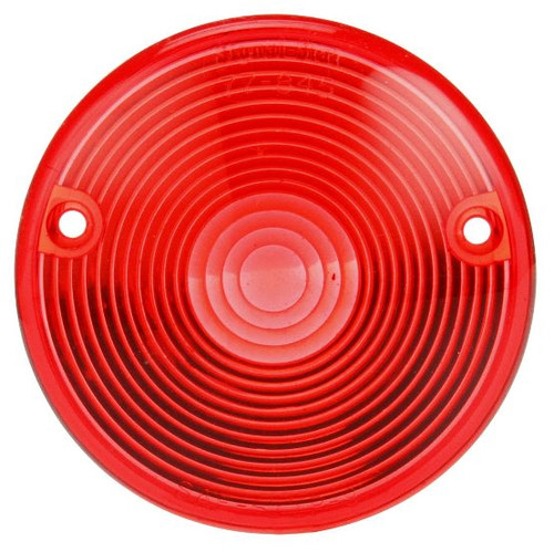 Signal-Stat Red Round Acrylic Replacement Lens for 2201, 2203 and 2204 with 2 Screw Mount - 8974 by Truck-Lite