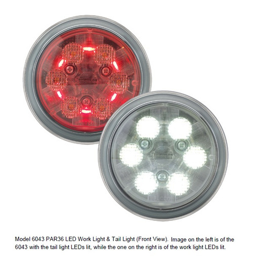 JW Speaker 4.5 in. Round PAR36 LED Worklight and Tail Light 12-24V - Model 6043 - 0344731