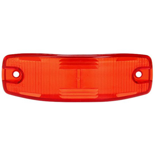 Signal-Stat Red Rectangular Polycarbonate Replacement Lens for Signal Lights with 2 Screw Mount - 8918 by Truck-Lite