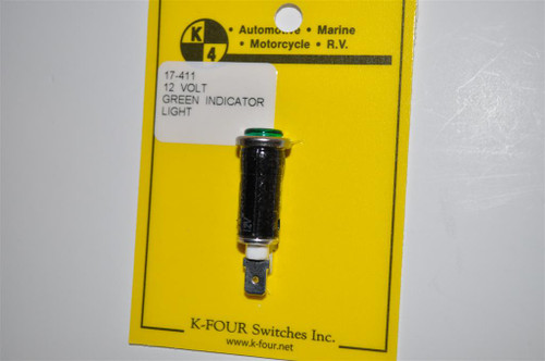 K-Four - Indicator Light Small, Green, 12volt - 17-411