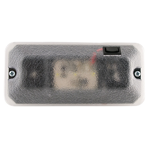 JW Speaker 3 in. x 7 in. Rectangular LED Dome Light 12-24V with On/Off/Door Rocker Switch - Model 411 - 0443291