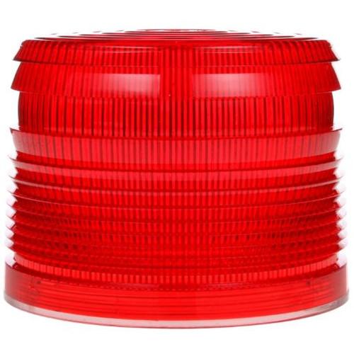 Truck-Lite Red Round Polycarbonate Replacement Lens for Strobes and Beacons 6600R and 6810R - 99221R