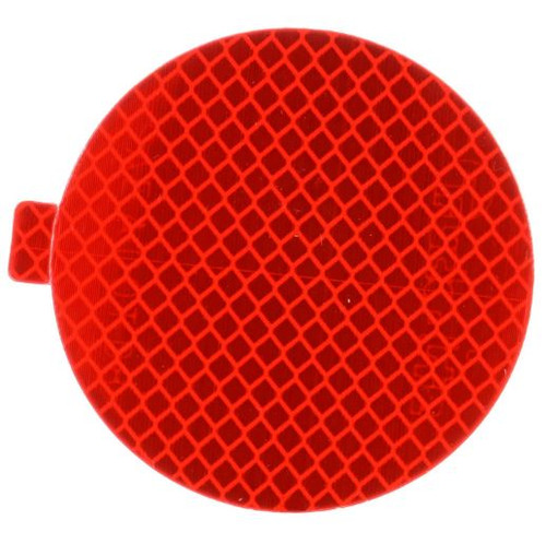 Truck-Lite 3 in. Red Round Retro-Reflective Tape Reflector - Bulk Pkg - 98175R3