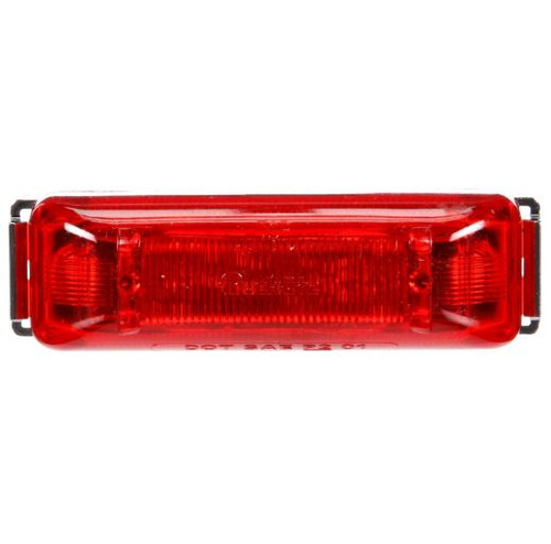 Truck-Lite 19 Series 2 Diode Red Rectangular LED Marker Clearance Light Kit 12V with Chrome ABS Bracket Mount - 19031R