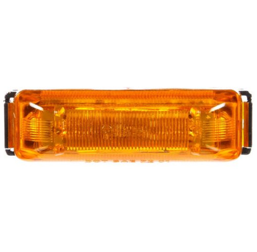 Truck-Lite 19 Series 2 Diode Yellow Rectangular LED Marker Clearance Light Kit 12V with Chrome ABS Bracket Mount - 19031Y