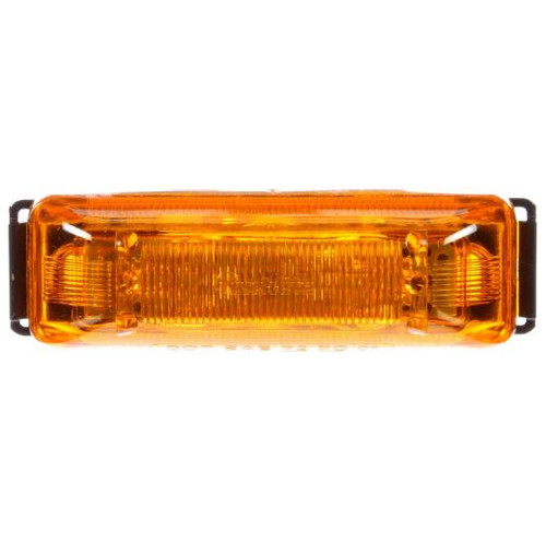 Truck-Lite 19 Series 6 Diode Yellow Rectangular LED Marker Clearance Light Kit 12V with Black ABS Bracket Mount - 19037Y